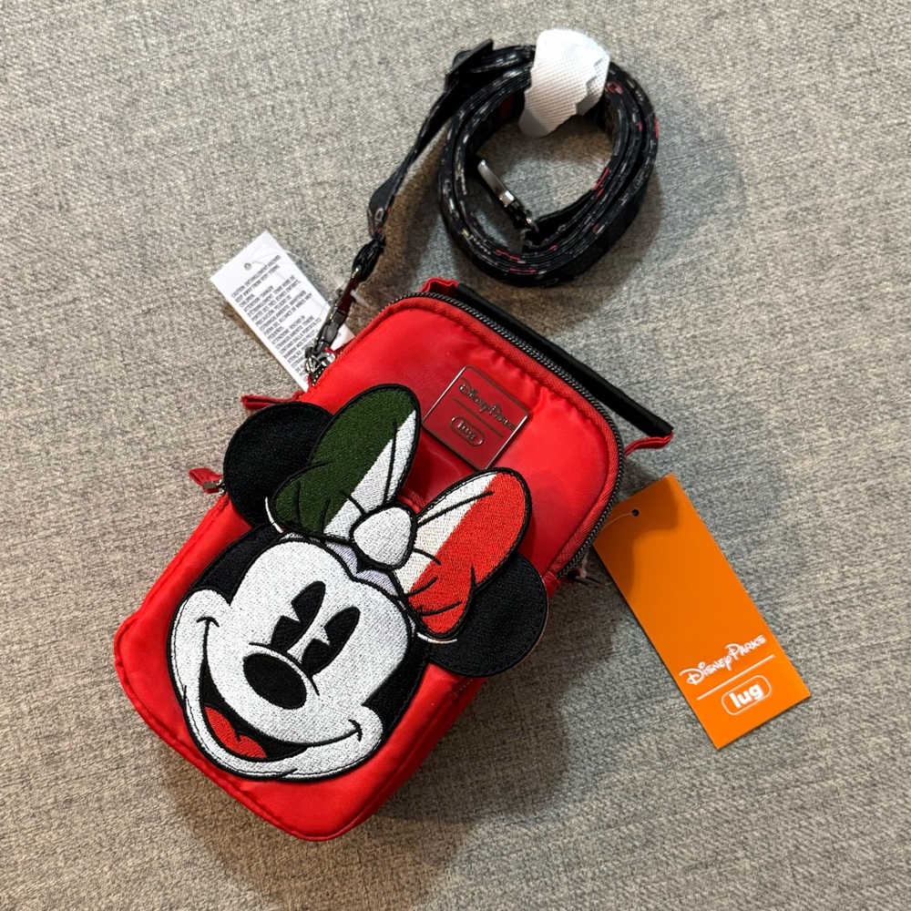 Disney Parks Lug Crossbody Minnie Italy Flag
